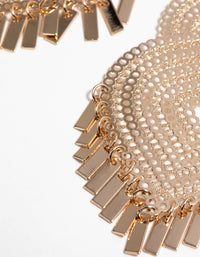 Gold Patterned Teardrop Earrings - link has visual effect only