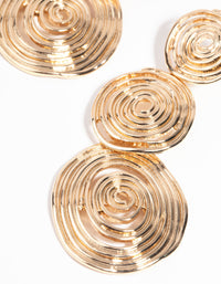 Gold Spiral Drop Earrings - link has visual effect only