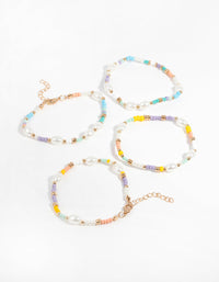 Gold Beaded Bracelet Pack - link has visual effect only