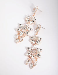Rose Gold Flower Drop Earrings - link has visual effect only