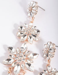 Rose Gold Flower Drop Earrings - link has visual effect only