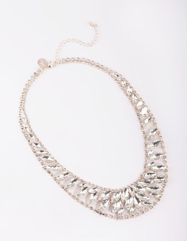 Rose Gold Diamante Necklace
