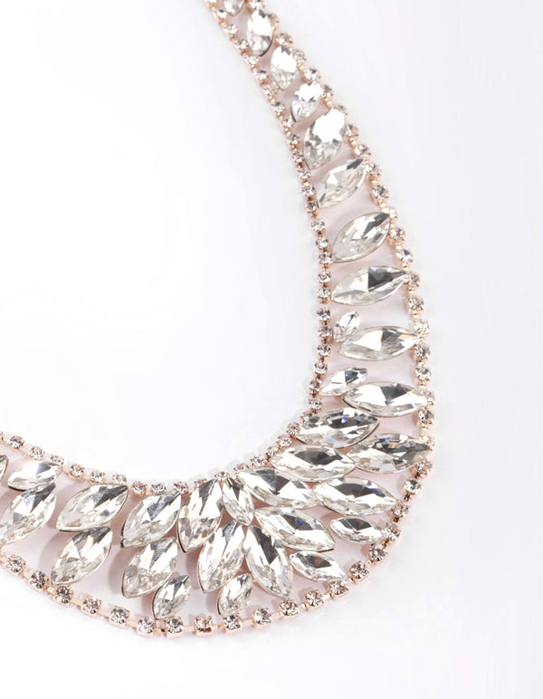 Rose Gold Diamante Necklace