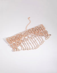 Rose Gold Diamante Statement Choker Necklace - link has visual effect only