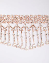 Rose Gold Diamante Statement Choker Necklace - link has visual effect only