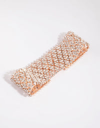 Rose Gold Diamante Statement Bracelet - link has visual effect only