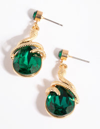 Gold Snake Drop Earrings - link has visual effect only