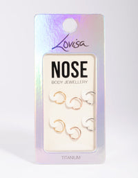 Titanium Nose Ring Pack - link has visual effect only