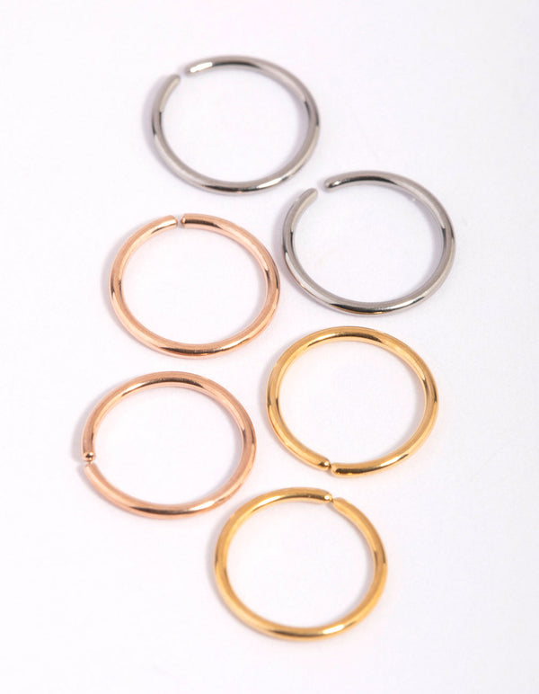 Titanium Nose Ring Pack