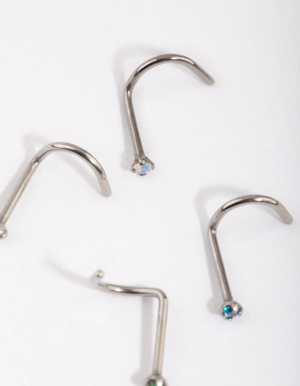 Titanium Nose Stud Pack