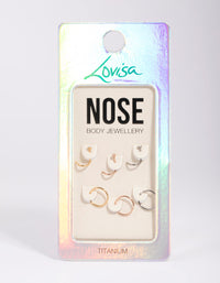 Titanium Nose Stud Pack - link has visual effect only