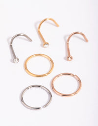 Titanium Nose Stud Pack - link has visual effect only