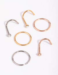 Titanium Nose Stud Pack - link has visual effect only