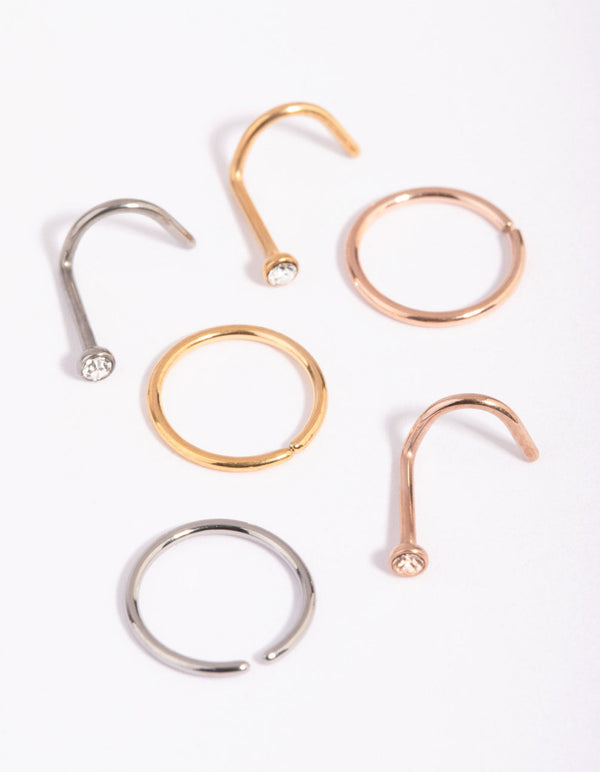 Titanium Nose Stud Pack