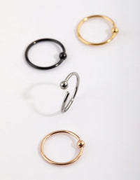 Titanium Plain Nose Ring Pack - link has visual effect only