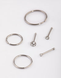 Titanium Nose Stud and Ring Pack - link has visual effect only