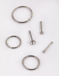 Titanium Nose Stud and Ring Pack - link has visual effect only