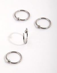 Titanium Plain Nose Ring Pack - link has visual effect only