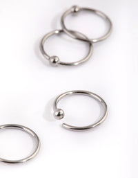 Titanium Plain Nose Ring Pack - link has visual effect only