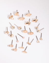 Rose Gold Garden Stud Earring Pack - link has visual effect only