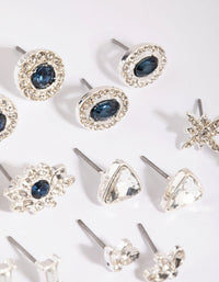 Royal Blue Diamante Ring and Earring Pack - link has visual effect only