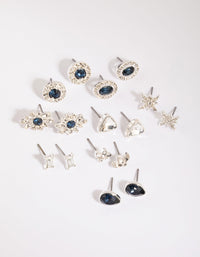 Royal Blue Diamante Ring and Earring Pack - link has visual effect only