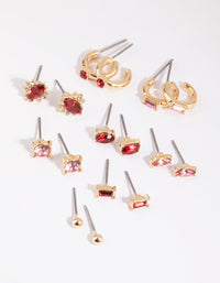 Gold and Red Earring Pack - link has visual effect only
