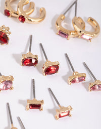 Gold and Red Earring Pack - link has visual effect only