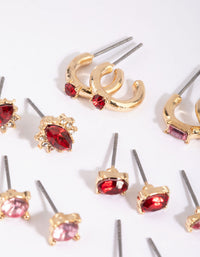 Gold and Red Earring Pack - link has visual effect only