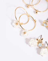 Gold Garden Stud Earring Pack - link has visual effect only