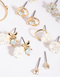 Gold Garden Stud Earring Pack - link has visual effect only