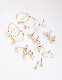 Gold Garden Stud Earring Pack - link has visual effect only