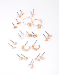 Gold Celestial Pearl Stud Earring Pack - link has visual effect only
