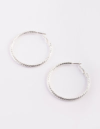 Silver Hoop Earrings - link has visual effect only