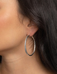 Silver Hoop Earrings - link has visual effect only