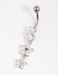 Titanium Floral Belly Bar - link has visual effect only