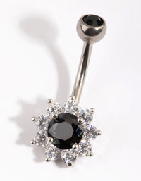 Titanium Flower Belly Bar - link has visual effect only