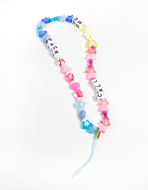 Colourful Acrylic Beaded Phone Charm