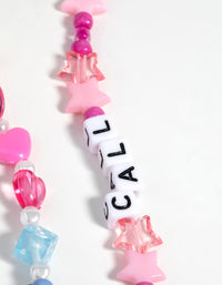 Colourful Acrylic Beaded Phone Charm - link has visual effect only