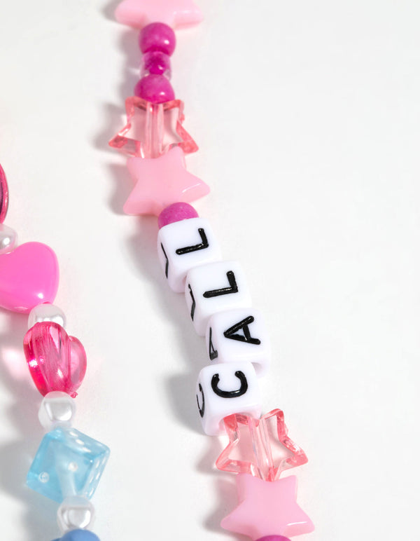 Colourful Acrylic Beaded Phone Charm