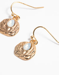 Gold Plated Molten Drop Earrings - link has visual effect only