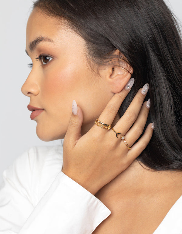 Gold Moon Ring Pack