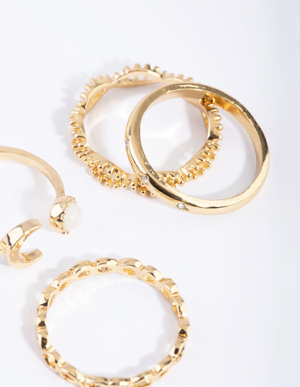 Gold Moon Ring Pack