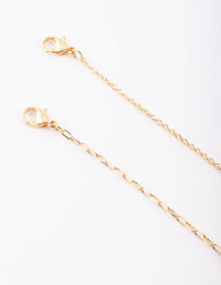 Gold Plated Fine Chain Anklet Set - link has visual effect only