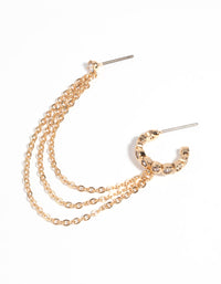 Gold Diamante Drop Earrings - link has visual effect only