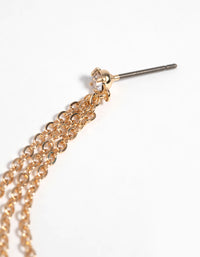 Gold Diamante Drop Earrings - link has visual effect only