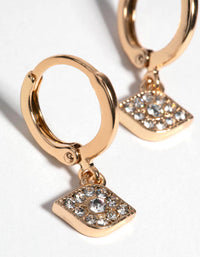 Gold Evil Eye Huggie Hoop Earrings - link has visual effect only