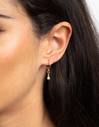 Gold Star Earrings with Cubic Zirconia - link has visual effect only