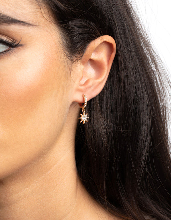 Gold Celestial Huggie Hoop Earring Pack