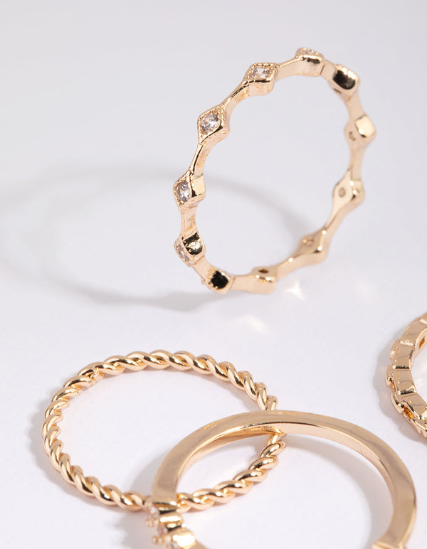 Gold Diamante RIng Pack